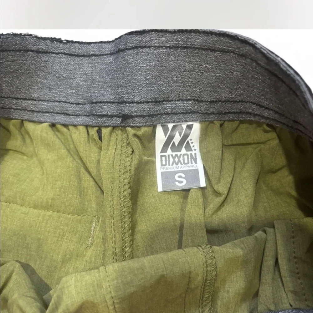 DIXON Premium Athletic‎ Shorts Olive Green Mens Size S Drawstring Elastic Waist